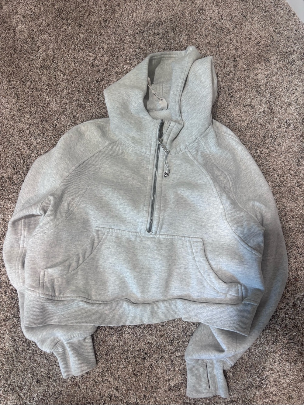 lululemon athletica Light Gray Half-Zip Utility Jacket